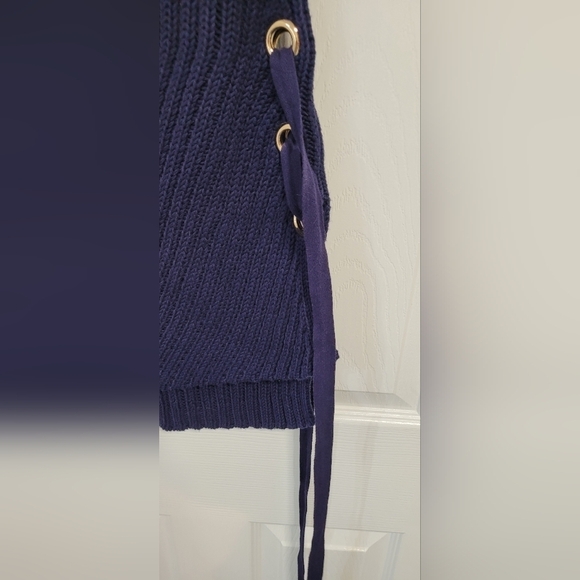 J Lo Cotton Blend Purple Sleeveless Sweater Top Small - Picture 8 of 12